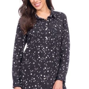 Seraphine Night Sky Button-Down Maternity Blouse - 6